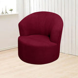SZJIAHTM Round Club Swivel Barrel Chair Cover Modern Accent Round Club Armchair Slipcover Soft Stretch Chair Covers for Living Room SZJIAHTM