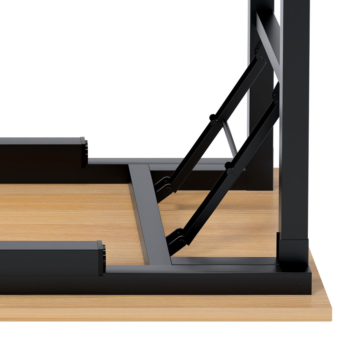 Need Folding Desk for Home Office 39-3/8'' Length Modern Folding Table Computer Desk No Install Needed Teak Color Desktop Black Frame, AC5BB(10060) Need