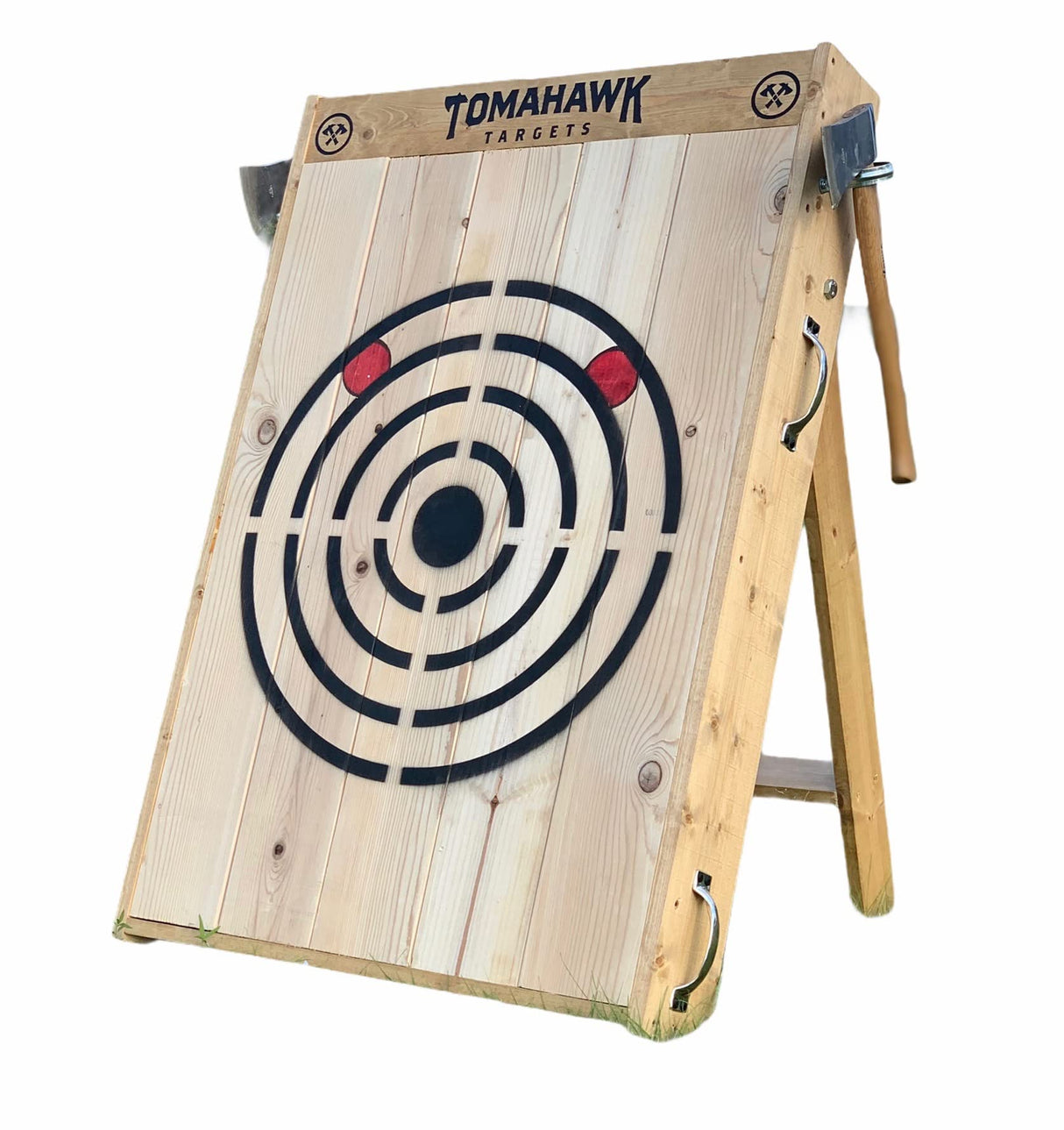 Crosshairs Wooden Foldable Axe and Knife Throwing Target Board WoodArtSupply