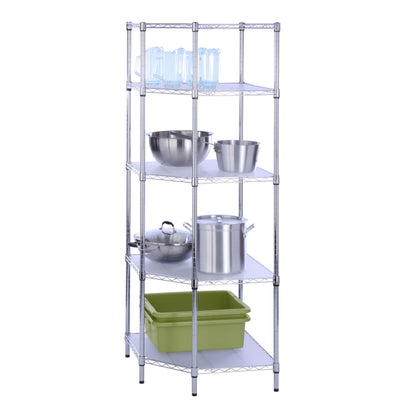 Honey-Can-Do 5-Tier Corner Shelf 72H x 27D x 27W