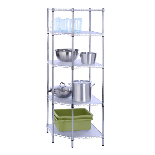 Honey-Can-Do 5-Tier Corner Shelf 72H x 27D x 27W