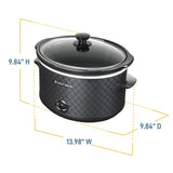 West Bend Slow Cooker 4-Quart Manual Crockery Style with Dishwasher Safe Oval Ceramic Crockpot and Glass Lid Two Temperature Settings Plus Keep Warm, 210-Watts, Black West Bend