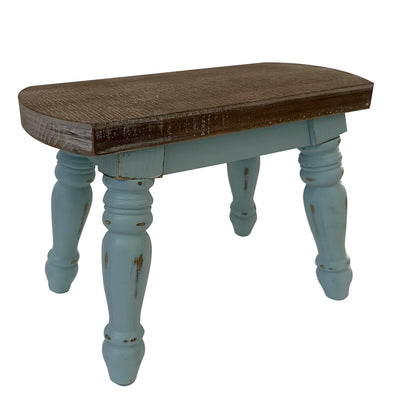 dwellington Farmhouse Wood Step Stool Bedside Stool Samll Rustic Plant Foot Stool for Bathroom, Kitchen, Bedroom