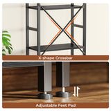 SUPERJARE Triple 5 Tier Bookshelf, Bookcase with 14 Open Display Shelves, Wide Book Shelf Book Case for Home & Office, Black SUPERJARE