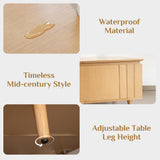 JOINICE, Lift Top Coffee Table with Storage,Large Square Coffee Tables for Living Room,Mid Century Modern Center Table for Home Office, Oak JOINICE