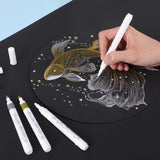 Acrylic Paint Pens Markers,9 Pack Acrylic Markers, 2-3mm Medium Tip, White Gold Silver Paint Pen for Art Projects, Drawing, Rock Painting,Wood, Plastic, Metal, Canvas DIY Crafts nauets