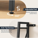 HOOBRO Ladder Shelf, 5-Tier Bookshelf, Corner Bookcase, Freestanding Storage Shelf Display Organizer, for Living Room, Bedroom, Home Office, Kitchen, Black BB305CJ01 HOOBRO