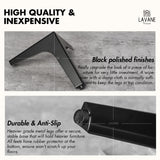 La Vane 4 inch Metal Furniture Legs, Set of 4 Modern Iron Diamond Triangle Furniture Feet DIY Replacement Black for Cabinet Cupboard Sofa Couch Chair Ottoman La Vane