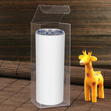 12 PCS Gift Boxes for Sublimation Tumbler 3.3 x 3.3 x 9.8 Inch Transparent Exhibition Boxes with Protective Membrane for 12 oz, 20 oz, 30 oz Heat Press Sublimation Blanks Skinny Tumbler Gift Wrapping XiyaxiVici