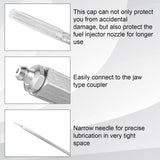 lasuroa 6pcs Grease Gun Fitting Kit, 90 Degree Grease Coupler Grease Needle Nozzle Tip Dispenser Grease Injector Needle Grease Gun Adapter Accessories Fit 1/8" NPT Grease Guns, Easy to Connect lasuroa