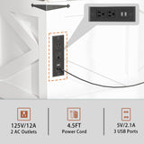 Dutsalrun Lift-Up Coffee Table with LED Storage and Charging Station | Farmhouse Square Lift-Up Table | Living Room Bench with Hidden Storage Dutsalrun