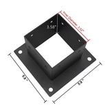 6 PCS Metal 4×4 Post Base Post Base Brackets,Inner Size 3.5"x3.5" Heavy Duty Powder-Coated Post Anchor Matte Black Wood Post Brackets (Black 6pcs) Zlinke