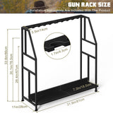 Gun Racks,Wooden Indoor Rifle Racks,Floor Standing Shotgun Rack Indoor, Gun Display Rack Storage Holder for Home or Garage Gun Storage Black - Holds up to 10 Long Guns Shinoske