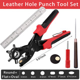 NXTOV Leather Hole Punch Set, Professional Revolving Punch Plier Kit, Super Heavy Duty Rotary Puncher, Precision Multi Hole Sizes for for Belts, Crafts Holes NXTOV