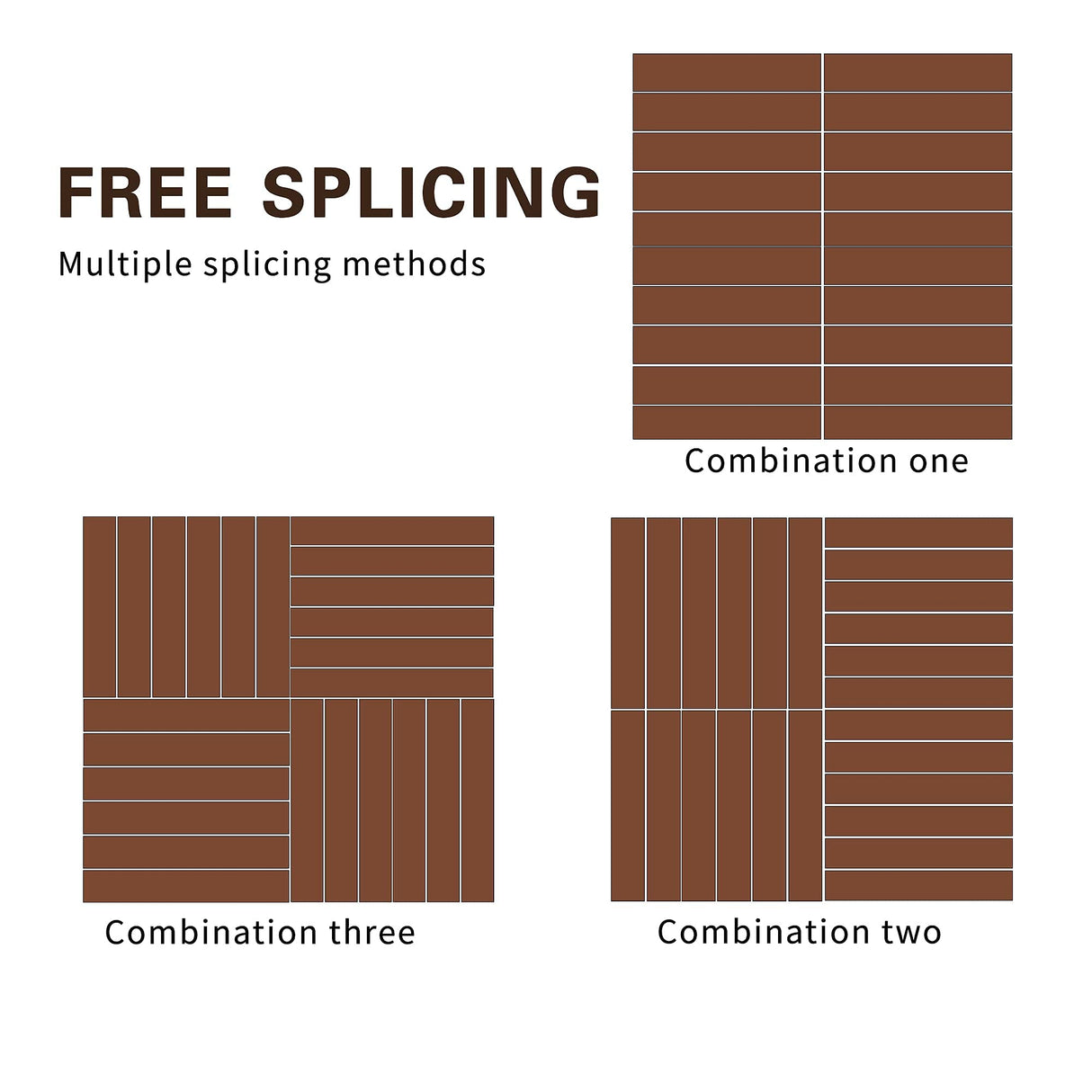 MCombo 10 Pieces Patio Wood Deck Tiles 12 x12 inches, Interlocking Deck Flooring Oiled Finish, Wood Tiles Resistant Water and Easy to Install for Outdoor Deck,Balcony and Backyard (Burgundy) MCombo