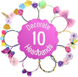 infinity treasures Headband Making kit for Girls, Fashion Headbands for Kids, DIY Hair Accessories Set with Clips and Scrunchies, Arts & Crafts Gift for Ages 5-12 Year Old- 65 pcs infinity treasures