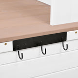 ENICFENA Outdoor Potting Bench, 100% Fir Wood Garden Work Table with Hutch, Drawer & Adjustable Shelves, Rustic Planting Station for Backyard, 50.2"x19.7"x66.1" (White, 66.1''H) ENICFENA