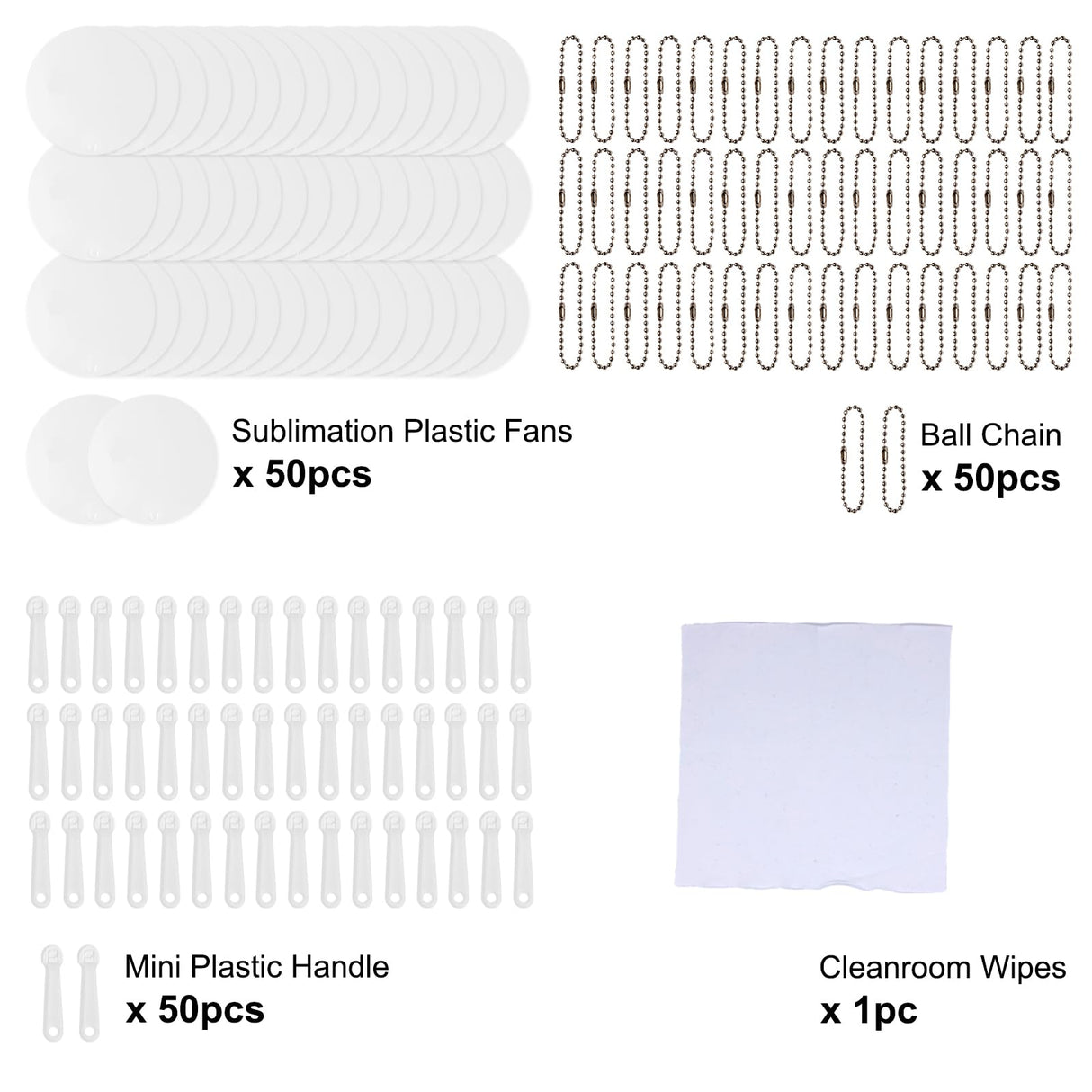 151pcs Mini Sublimation Handheld Fans Keychain Set - Circle, DIY Custom Blank Double-Sided Round Plastic Hand held Fans for Bible Story Wedding Favors School Graduation Birthday Party Souvenirs WoodArtSupply