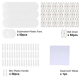 151pcs Mini Sublimation Handheld Fans Keychain Set - Circle, DIY Custom Blank Double-Sided Round Plastic Hand held Fans for Bible Story Wedding Favors School Graduation Birthday Party Souvenirs WoodArtSupply