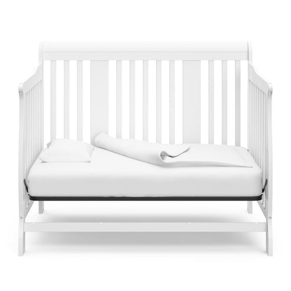 Storkcraft Tuscany 4-in-1 Convertible Crib (White) - Easily Converts to Toddler Bed, Day Bed or Full Bed, 3 Position Adjustable Height Mattress (Mattress Not Included)