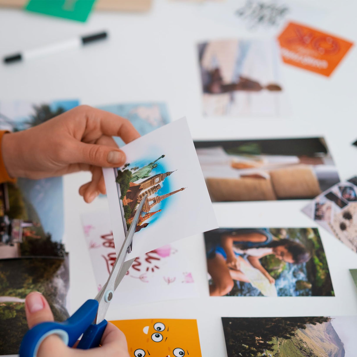 Towjug Printable Magnetic Sheets 8.5x11 Inches for Inkjet Printers, 8 Sheets Glossy Print Paper Non-Adhesive Backing, 12mil Thickness DIY Flexible Magnet Photos Towjug