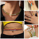 3mm Glass Seed Beads for Bracelet Jewelry Making 24 Colors Bracelet Making Kit for Girls Adults DIY Friendship Bracelets Kits with Letter Beads TEXGIZRLY
