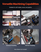 VEVOR Metal Lathe Machine, 8.7 x 18 in, Precision Bench Power Metal Lathe, Automatic Feed, 0-2500 RPM Variable Speed, 1250W Brushless Motor, for Processing Precision Parts Soft Metals Wood Plastics VEVOR