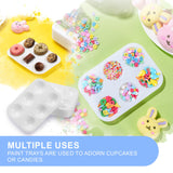 Mltanccy 32 PCS Paint Tray Palette, White Plastic Paint Pallets, 6 Well Rectangular Paint Watercolor Palette for Students, Premium Paint Holder Tray for Painting Party, DIY Craft and Art Class Mltanccy