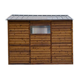 Shed 8' x 8' Storage Shed, 8x8 FT Wood Sheds & Outdoor Storage Clearance, Utility and Tool Garden Shed, Waterproof Storage Shed Large with Lockable Doors for Backyard, Patio, Outside Use AEMSOFK