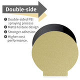 Round 120mm in Diameter Flexible Spring Steel Platform Magnetic Build Plate【Textured Double Sided PEI Sheet】for Monoprice Mini Delta v2 3D Printer G-Hubble