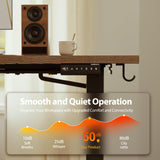 Agilestic 59 Inch L Shaped Standing Desk Adjustable Height, Electric Corner Standing Desk, Sit Stand Computer Table with Splice Board, Rustic Brown Agilestic