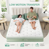 Novilla 10 Inch King Size Mattress, Medium Firm Hybrid Mattress with Certified Safe Foam & Individually Wrapped Pocket Coils Innerspring for Cozy Sleep, Motion Isolation Novilla