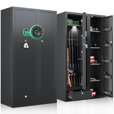 KAER 15-18 Gun Safe,Gun Safes for Rifles and Pistols,Rifle Safe,Gun Cabinet,Gun Safes for Home,Gun Safe for Rifles with Digital Keypad,Drawer,Removable Shelf (Unassembled)