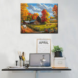 America Farm Digital Paint by Number Kits 16 x 20inch Canvas Autumn Forest DIY Oil Painting for Kids, Students, Adults Beginner with Brushes & Acrylic Pigment - Animal Horse Gifts(Without Frame) Tucocoo