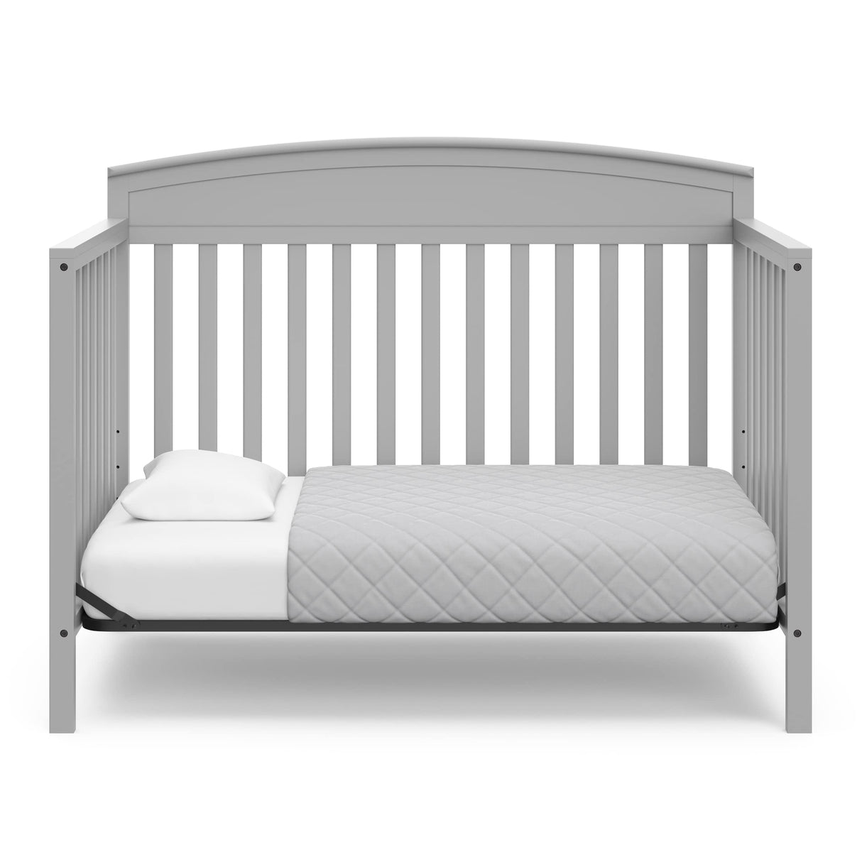 Graco Benton 5 in 1 Convertible Crib with Premium Foam Crib and Toddler Mattress - Pebble Gray Graco