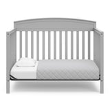 Graco Benton 5 in 1 Convertible Crib with Premium Foam Crib and Toddler Mattress - Pebble Gray Graco