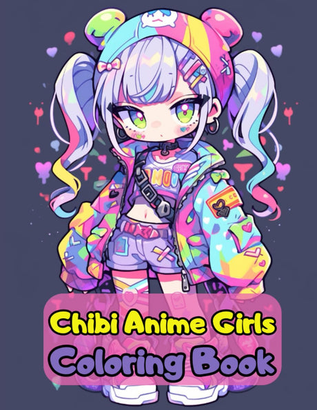 Chibi Anime Girls Coloring Book: Cute Anime Girls To Color For Teens & Adults (Anime Coloring Book) WoodArtSupply