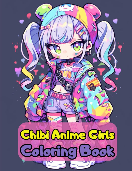 Chibi Anime Girls Coloring Book: Cute Anime Girls To Color For Teens & Adults (Anime Coloring Book)