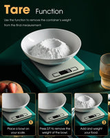 Mik-Nana Food Scale, 22lb Digital Kitchen Scale Weight Grams and Ounces for Baking Cooking Coffee Package Postage, 6 Units with Tare Function, LCD Display, Easy Clean Stainless Steel (Silver) Mik-Nana