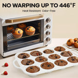 Silicone Muffin Pan with Metal Reinforced Frame - Muffin Pan for Homemade Muffins, Cupcakes, Muffin Cakes, and Bread, Oven and Dishwasher Safe - 12 Cup 1 Pack Fimary