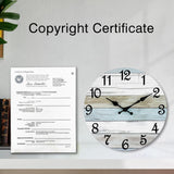 CHYLIN Wall Clock Silent Non Ticking Wall Clocks Battery Operated, Rustic Coastal Country Clock Decorative for Bathroom Kitchen(10 Inch) CHYLIN