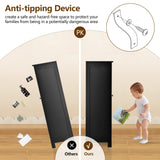 Iwell Bathroom Cabinet, Bathroom Storage Cabinet with 2 Doors & 2 Shelves, 3 Heights Available, Bathroom Floor Cabinet for Living Room, Bathroom, Kitchen, Home Office, Black Iwell