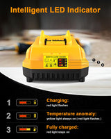 DCB112 20V MAX Battery Charger Replacement for Dewalt Battery Charger, Compatible with Dewalt 12V-20V Battery COOMYXIN