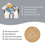 MAIKESUB Sublimation Blanks Drink Coasters Absorbent Coaster Sets of 6 Square Ceramic Drink Coaster for Tabletop Protection Suitable for DIY Crafts Painting Kinds of Cups Wooden Table Cool Home Decor MAIKESUB