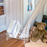 Sumerflos Acrylic Desktop Bookcase, Book Storage Organizer Bookshelves, Clear Mordern Tabletop Storage Rack for Office Home Shelf Display for Cd/Magazine/Book - Clear Sumerflos