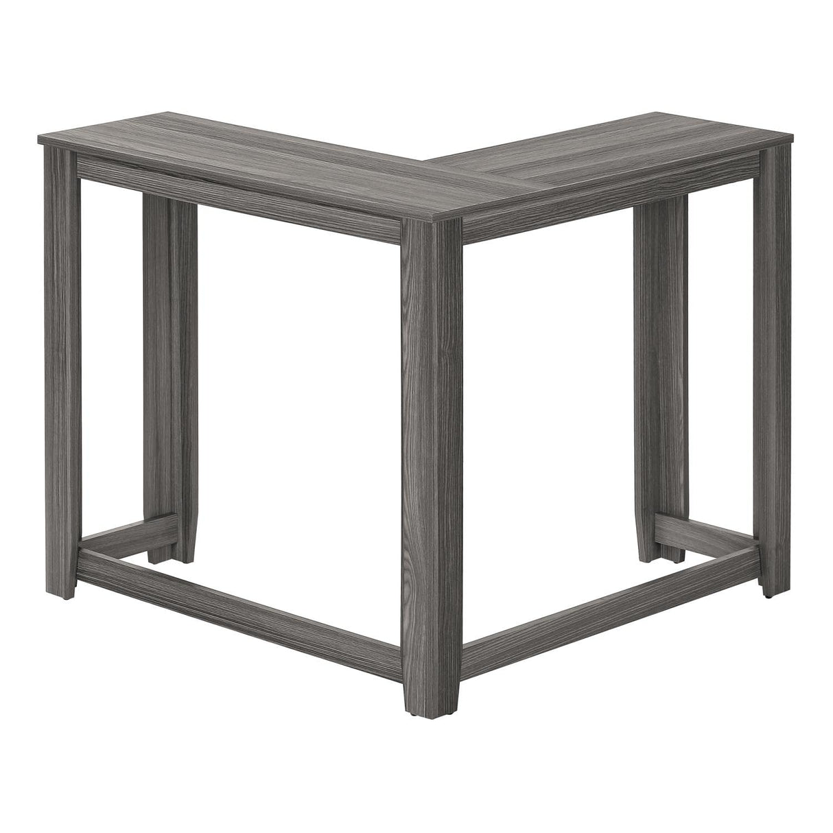 Monarch Specialties 3658 Accent Table, Console, Entryway, Narrow, Corner, Living Room, Bedroom, Laminate, Grey, Contemporary, Modern Table-36, 35.5" L x 35.5" W x 32" H Monarch Specialties