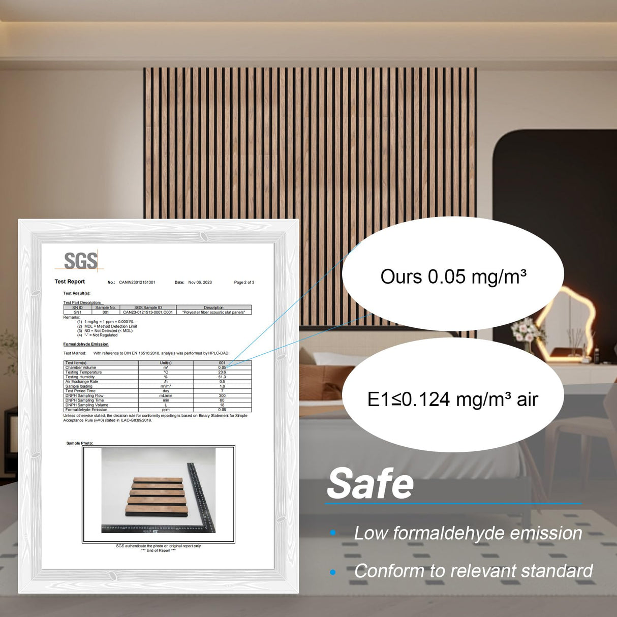 Acoustic Wood Slat Wall Panels, 4-Pack – 23.6 x 23.6 x 0.7 Inches, Sound Absorbing Wood Wall Panels for Stylish Interiors – Covers 15.5 Sq. Ft. (4# Walnut) JUWEI DIRECT