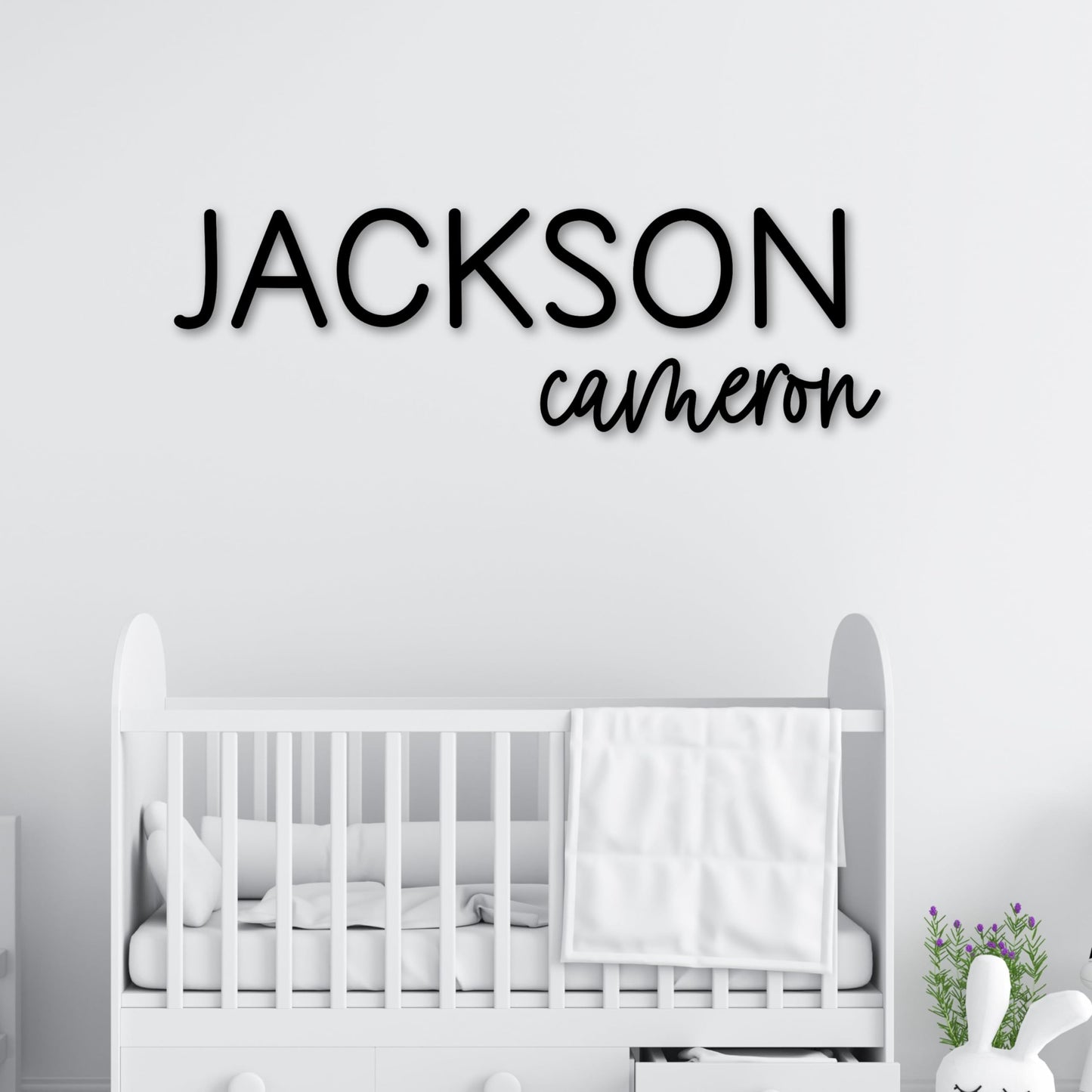 Baby Boy Decor for Nursery - Personalized Wood Name Sign - Nursery Name Sign - Custom with First and Middle Name - Wooden Name Signs - Baby Gifts - - WoodArtSupply