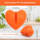 Windspeed Thermometer Pot Clip Holder(No Thermometer Include), 2Pcs Candy Thermometer Pot Clip Holder for Digital Thermometer Holder for Candle Soap Jam Candy Milk Chocolate Cooking Windspeed
