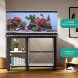 AQQA 40-50 Gallon Fish Tank Stand with 5 in 1 Power Outlets, 36x18 Inch Heavy Duty Metal Frame Aquarium Stand, Adjustable Storage Shelves, 720LBS Capacity Terrarium Stand, 3 Tiers Reptile Tank Stand AQQA